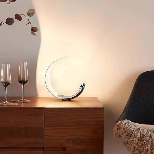 Illuminate Your Space with the Italian Moon Touch Lamp: Modern Minimalist Design Meets Warm Ambience
