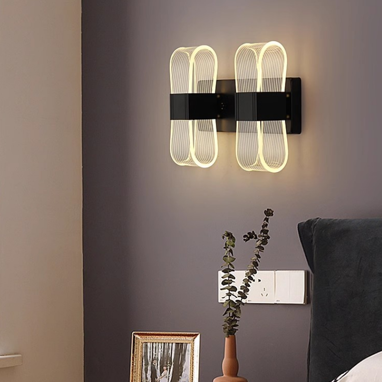 Modern Minimalist Wall Lights | Aluminum Body & Acrylic Shade | Ideal for Bedroom, Living Room, Hotel, Bar & B&B