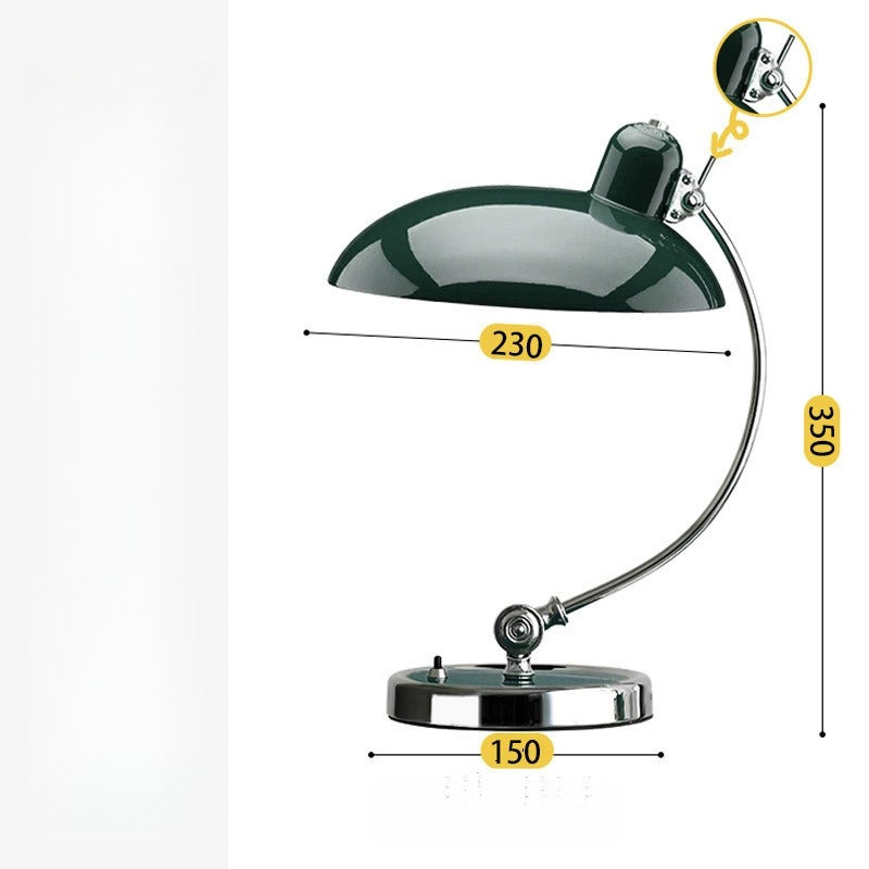 Danish Bauhaus Desk Lamp - Vintage Nordic Style Adjustable Bedside Light for Study Room, Home Office | 4 Colors & Smart Bulb Options