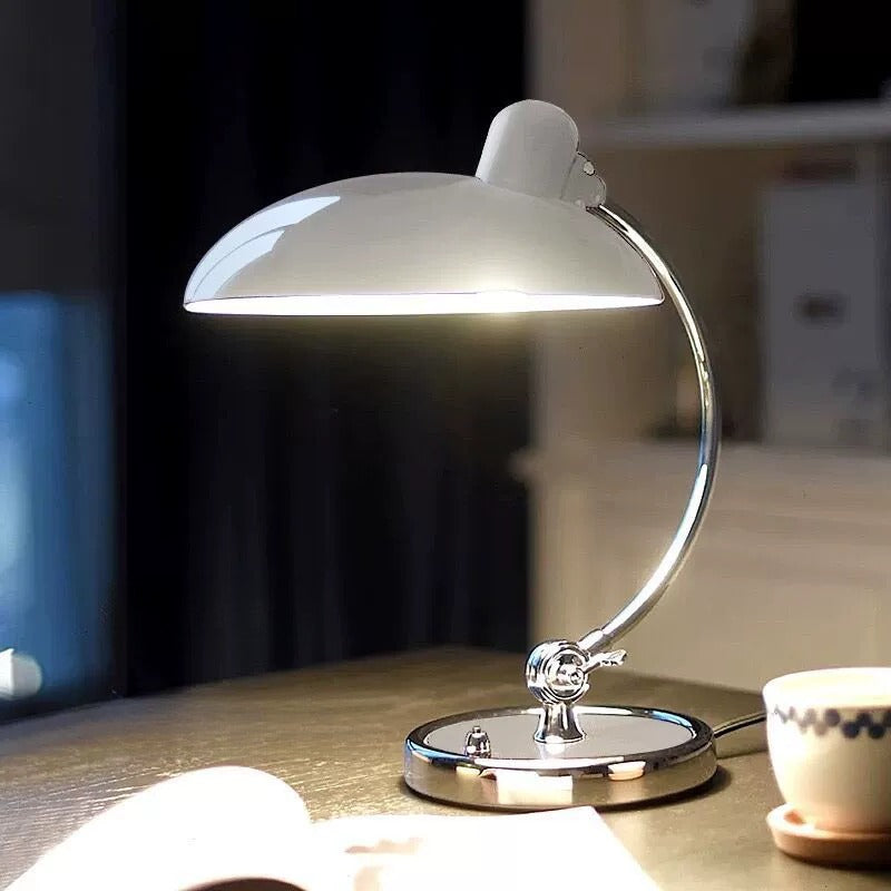 Danish Bauhaus Desk Lamp - Vintage Nordic Style Adjustable Bedside Light for Study Room, Home Office | 4 Colors & Smart Bulb Options