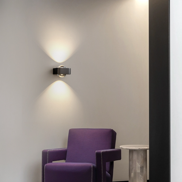 Full Spectrum Eye-Care Sconce - Up/Down Glow Minimalist Light w/ 304 Stainless Steel & Frosted Glass