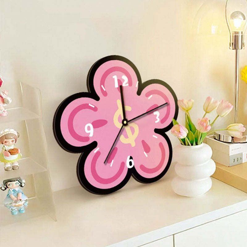 Dopamine Floral Wall Clock - Modern Crystal Ceramic Art Clock - 10" x 10" Mood-Boosting Home Decor