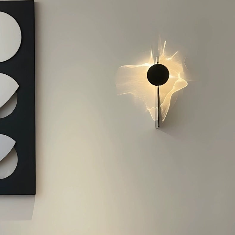 Modern Minimalist Ripple Light Wall Lamp - Aluminum LED Ambient Lighting for Bedroom, Entryway, Living Room (Water Wave Effect, Adjustable Rotation)