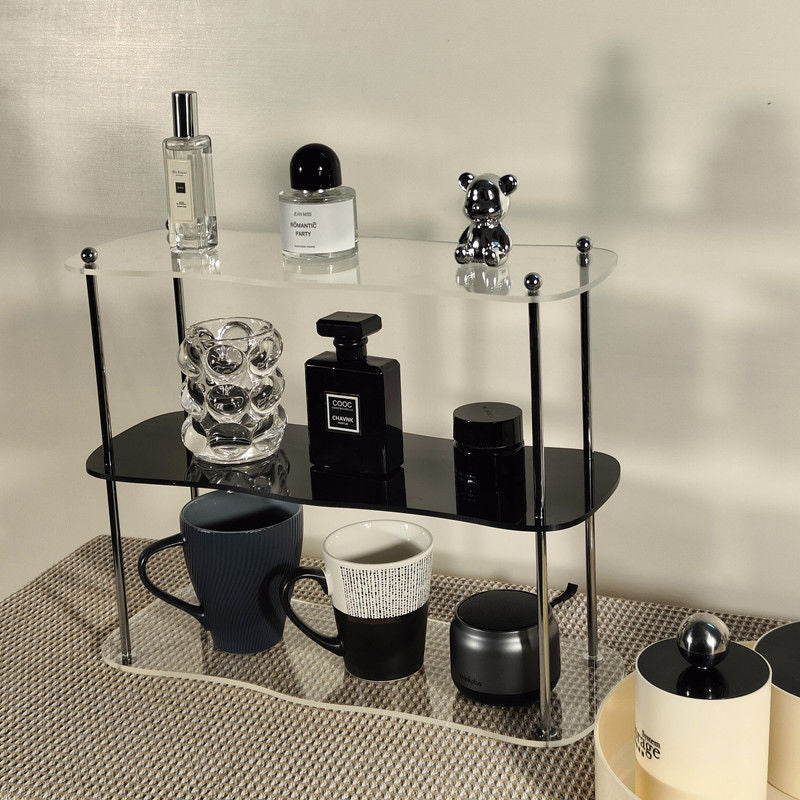 Modern Acrylic Desktop Shelf - Multi-Level Organizer for Mugs, Cups & Essentials