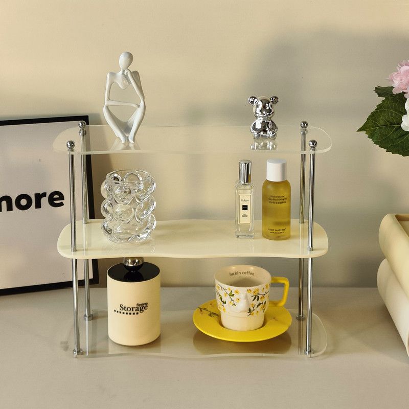 Modern Acrylic Desktop Shelf - Multi-Level Organizer for Mugs, Cups & Essentials