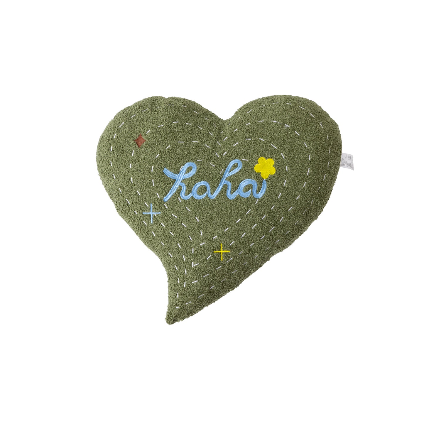 Teddy Plush Love Bone Pillow - Embroidered Cartoon Cushion for Sofa & Bed, Soft PP Cotton Filled Home Decor