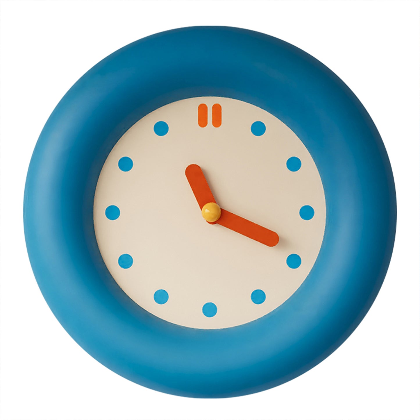 2025 New Nordic Style Blue Leather Wall Clock - Silent Modern Decor for Living Room, Bedroom, Study