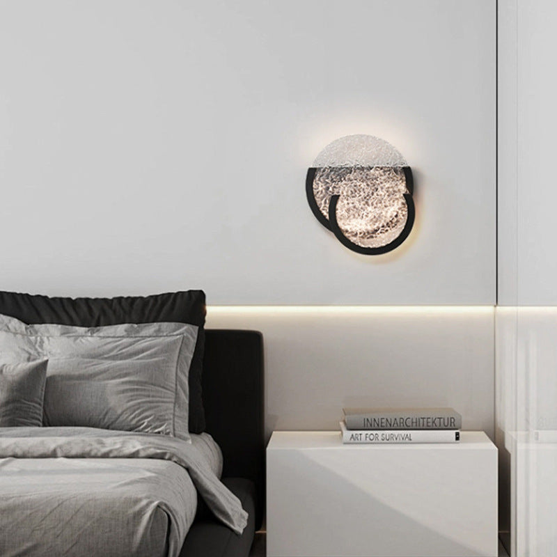 Nordic Cozy Glow Wall Lamp - Textured Resin Bedside & Entryway Light (Minimalist Warmth)