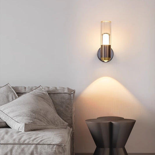 Nordic Minimalist LED Wall Lamp - Acrylic & Aluminum Shade (8cm Ø) - For Living Room, Bedroom Headboard, Dining Area Lighting