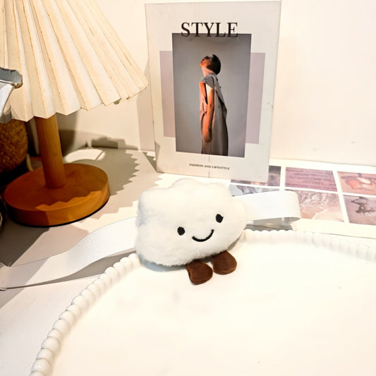 Cute Cartoon Cloud Plush Curtain Tiebacks - Modern Nursery & Bedroom Decor, Soft Fabric Holders for Curtains