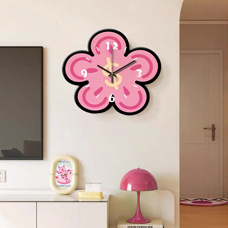 Dopamine Floral Wall Clock - Modern Crystal Ceramic Art Clock - 10" x 10" Mood-Boosting Home Decor