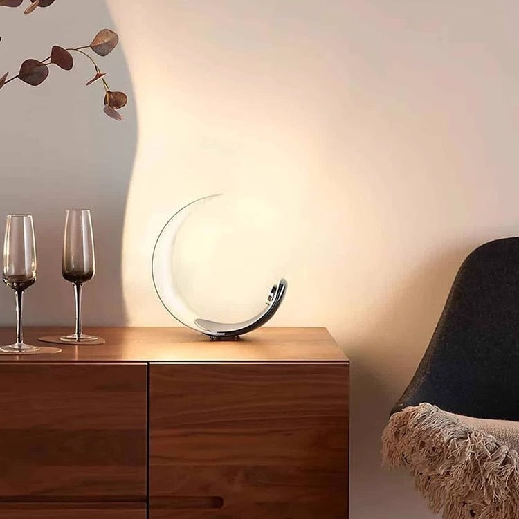 Illuminate Your Space with the Italian Moon Touch Lamp: Modern Minimalist Design Meets Warm Ambience