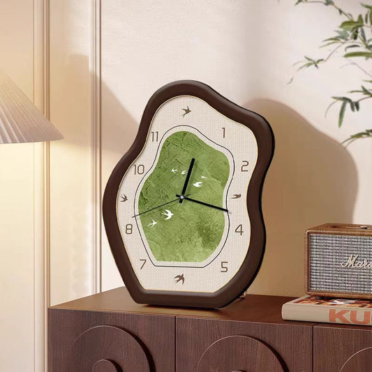 Mid-Century Modern Abstract Bird Wall Clock: A Vintage-Inspired Art Piece for Gallery-Style Decor