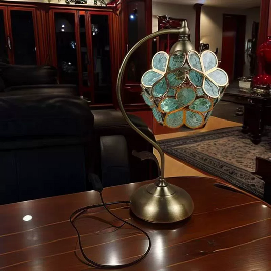 American Vintage Desk Lamp - Acrylic & Iron, Handmade for Bedroom, Office & More
