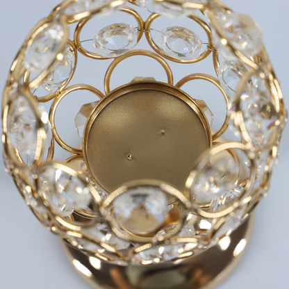 Mini Crystal Candle Holders - Electroplated Decor For Wedding, Hotel, Home & Romantic Dinners