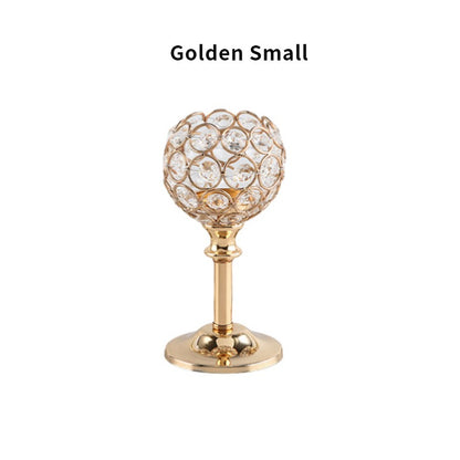 Mini Crystal Candle Holders - Electroplated Decor For Wedding, Hotel, Home & Romantic Dinners