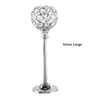 Mini Crystal Candle Holders - Electroplated Decor For Wedding, Hotel, Home & Romantic Dinners