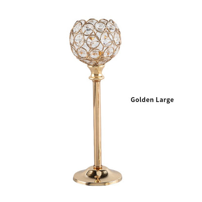 Mini Crystal Candle Holders - Electroplated Decor For Wedding, Hotel, Home & Romantic Dinners