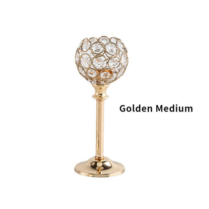 Mini Crystal Candle Holders - Electroplated Decor For Wedding, Hotel, Home & Romantic Dinners