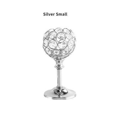 Mini Crystal Candle Holders - Electroplated Decor For Wedding, Hotel, Home & Romantic Dinners