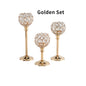 Mini Crystal Candle Holders - Electroplated Decor For Wedding, Hotel, Home & Romantic Dinners