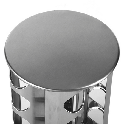 Rotating Seasoning Rack For Home Kitchen - Stainless Steel Spice Storage Set