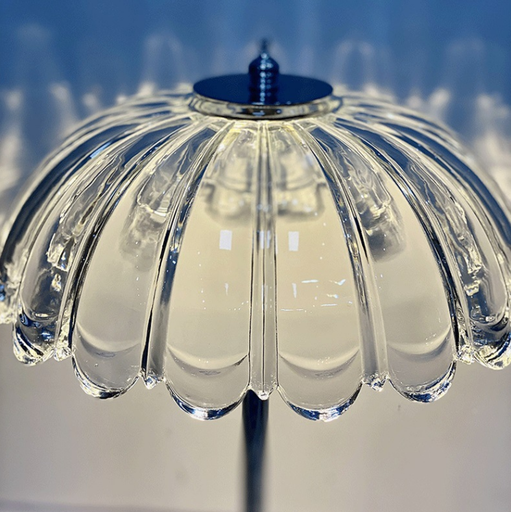 Modern Crystal LED Table Lamp - Metal Base, 4 Color Options for Bedroom & Living Room