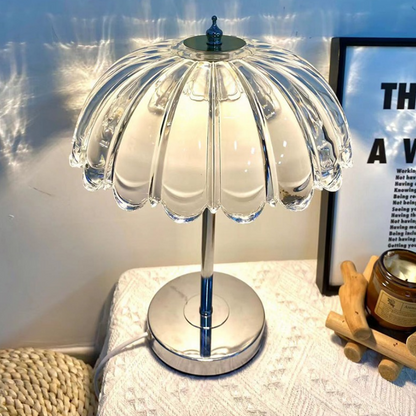 Modern Crystal LED Table Lamp - Metal Base, 4 Color Options for Bedroom & Living Room
