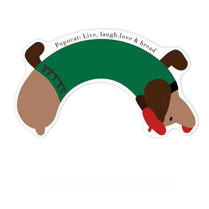 Cute Dachshund Bathroom U-Shaped Diatom Mud Mat - Non-Slip Absorbent Floor Mat for Toilet/Shower, Pet-Friendly Anti-Splash Urine Guard