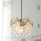 French-Inspired Luxe Pendant Light - 3-Color LED Modern Chandelier for Dining, Bedroom, Entryway | Glass & Metal Dimmable Hanging Lamp