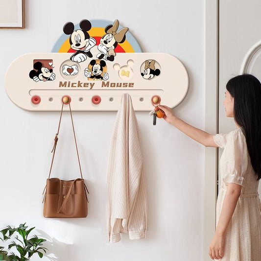 Mickey Mouse Entryway Organiser - Multifunctional Pegboard Wall Art for Keys, Coats & Décor