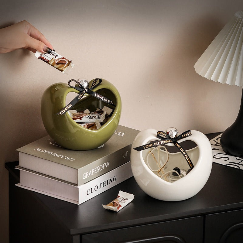 Luxury Handcrafted Ceramic Fruit Bowl - Vintage-Inspired Elegance for Living Room, High-End Snack & Candy Serving Dish
