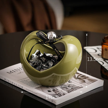 Luxury Handcrafted Ceramic Fruit Bowl - Vintage-Inspired Elegance for Living Room, High-End Snack & Candy Serving Dish