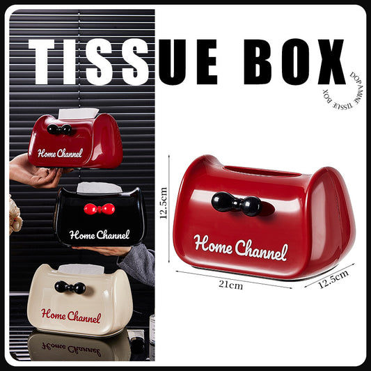Luxury Marble-Pattern Tissue Box Cover - Waterproof, No Drill Hanging, for Living Room, Car & Bathroom (Plastic)