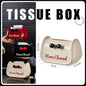 Luxury Marble-Pattern Tissue Box Cover - Waterproof, No Drill Hanging, for Living Room, Car & Bathroom (Plastic)