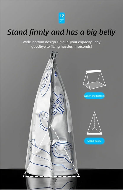 Heavy Duty Reusable Aluminum Foil Bags – Freezer Safe, Leak-Proof Stand Up Zipper Bags for Meat, Seafood, Vegetables & Meal Prep