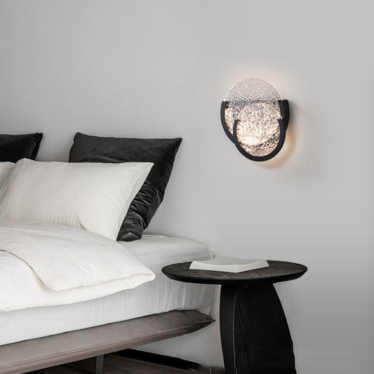 Nordic Cozy Glow Wall Lamp - Textured Resin Bedside & Entryway Light (Minimalist Warmth)