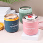 Juome 16oz Kids Insulated Food Jar - Pink Leakproof Stainless Steel Soup Thermo with Spoon