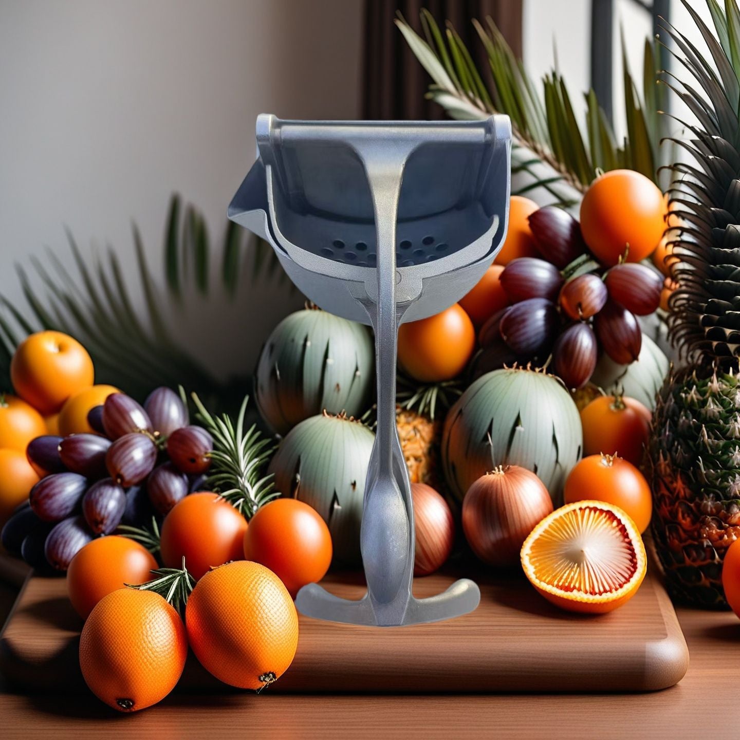 Aluminum Manual Juicer for Fruits - Multifunctional Hand Press Juice Extractor, Compact & Effort-Saving for Home Use