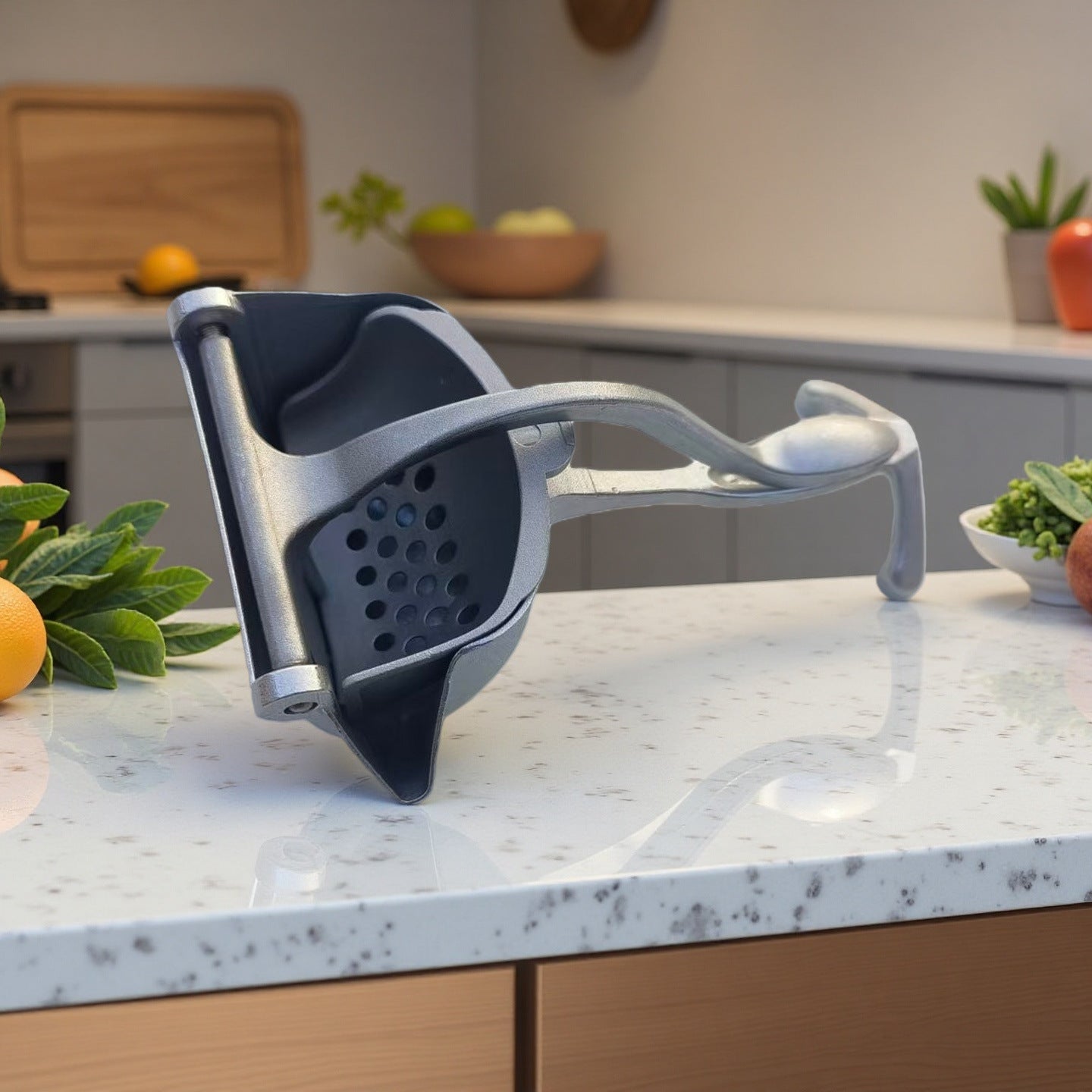 Aluminum Manual Juicer for Fruits - Multifunctional Hand Press Juice Extractor, Compact & Effort-Saving for Home Use