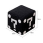 Modern Mario-Inspired Cube Stool - Fabric Ottoman with Wooden Frame, Versatile Living Room Footrest, Decorative Accent & Minimalist Interiors