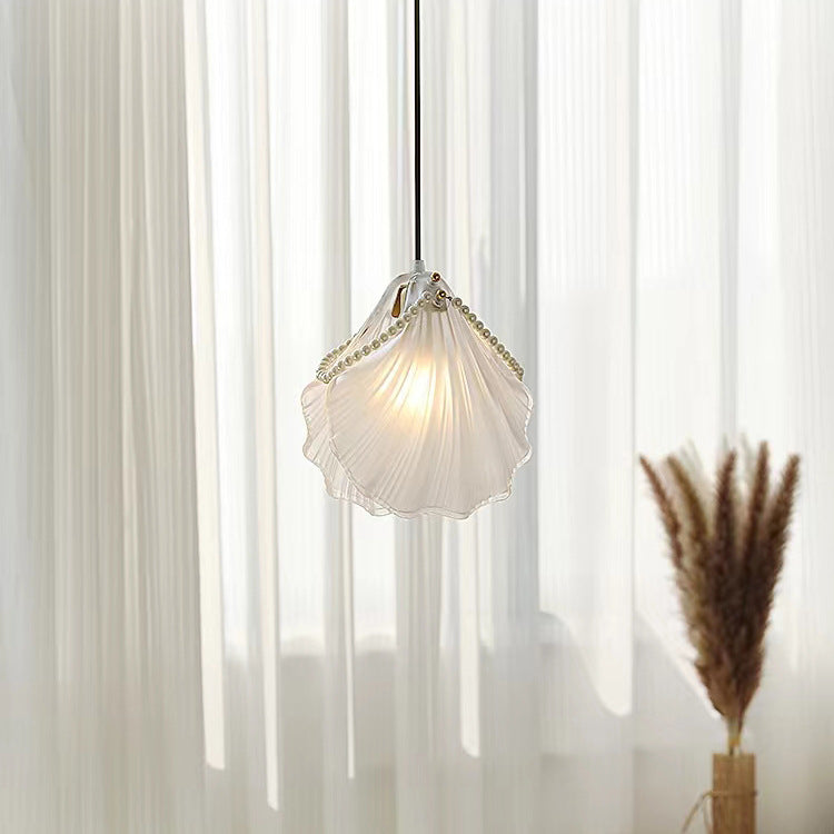 French-Inspired Luxe Pendant Light - 3-Color LED Modern Chandelier for Dining, Bedroom, Entryway | Glass & Metal Dimmable Hanging Lamp
