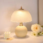 Nordic Ceramic Table Lamp - Modern Bedside Night Light with Matte Glass, Ambient Lighting for Bedroom Decor