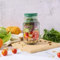 Salad Pod Mason Jar with Side Open – Reusable Leakproof Lunch Container with Dressing Cup & Forks, Lid‑to‑Bowl Design for Meal Prep (2 Pack)