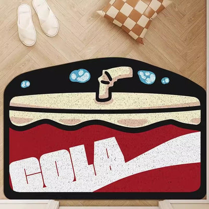 Premium Vintage-Inspired Leather-Look PVC Doormat - Anti-Slip, Easy-Clean Entryway Rug for Malaysian Homes