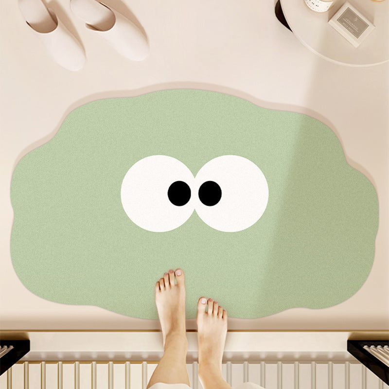 Quick-Dry Cartoon Bath Mat | Super Absorbent Silicone Algae | Anti-Slip Bathroom Rug for Kids & Adults