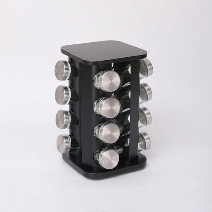 Nordic Style Stainless Steel Rotating Seasoning Rack For Kitchen