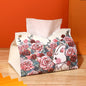 Luxury Cute Cartoon Rabbit Tissue Box Cover - Waterproof Leather Holder for Home, Car, Bathroom Decor