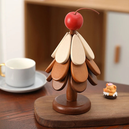Tree Shaped Heat-Resistant Coasters - Foldable Wooden Trivet Set