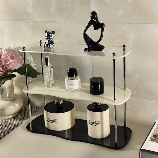 Modern Acrylic Desktop Shelf - Multi-Level Organizer for Mugs, Cups & Essentials